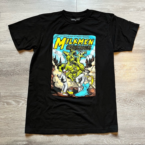 DOLLS KILL || EXCLUSIVE DELIVERY || ‘Milkman Chronicles’ Graphic TShirt | Medium - Picture 2 of 11